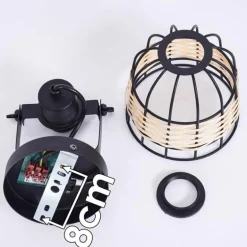 Plafonnier Recinto Noir, 1 lumière