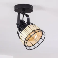 Plafonnier Recinto Noir, 1 lumière