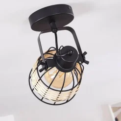 Plafonnier Recinto Noir, 1 lumière