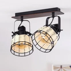 Plafonnier Recinto Noir, 2 lumières