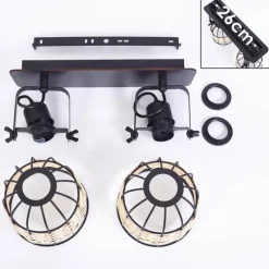 Plafonnier Recinto Noir, 2 lumières