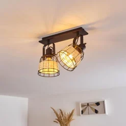 Plafonnier Recinto Noir, 2 lumières