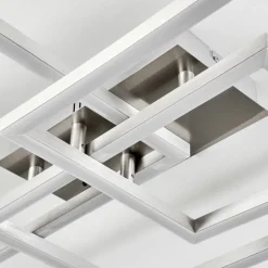 Plafonnier Relous LED Acier inoxydable, 3 lumières, Télécommandes, Changeur de couleurs