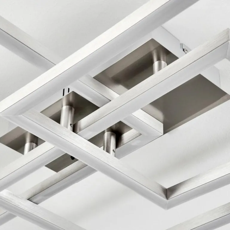 Plafonnier Relous LED Acier inoxydable, 3 lumières, Télécommandes, Changeur de couleurs