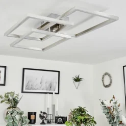 Plafonnier Relous LED Acier inoxydable, 3 lumières, Télécommandes, Changeur de couleurs