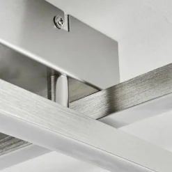 Plafonnier Relous LED Acier inoxydable, 2 lumières, Télécommandes, Changeur de couleurs