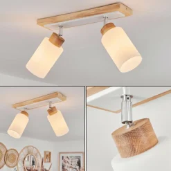 Plafonnier Represita Écru, Blanc, 2 lumières