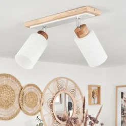 Plafonnier Represita Écru, Blanc, 2 lumières