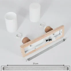 Plafonnier Represita Écru, Blanc, 2 lumières