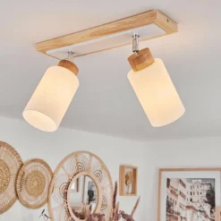 Plafonnier Represita Écru, Blanc, 2 lumières