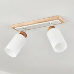 Plafonnier Represita Écru, Blanc, 2 lumières