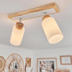 Plafonnier Represita Écru, Blanc, 2 lumières