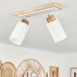 Plafonnier Represita Écru, Blanc, 2 lumières