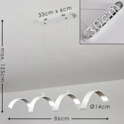 Plafonnier Rezat LED Blanc, 1 lumière