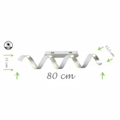 Plafonnier Rezat LED Blanc, 1 lumière