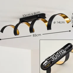 Plafonnier Rezat LED Noir doré, 1 lumière