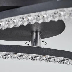 Plafonnier Rheinfelden LED Noir, 1 lumière