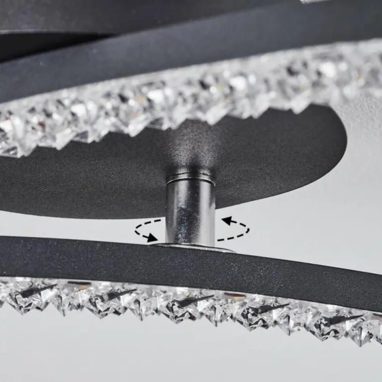 Plafonnier Rheinfelden LED Noir, 1 lumière