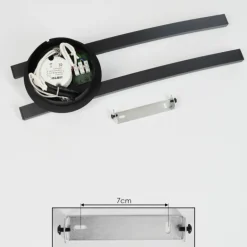 Plafonnier Rheinfelden LED Noir, 1 lumière