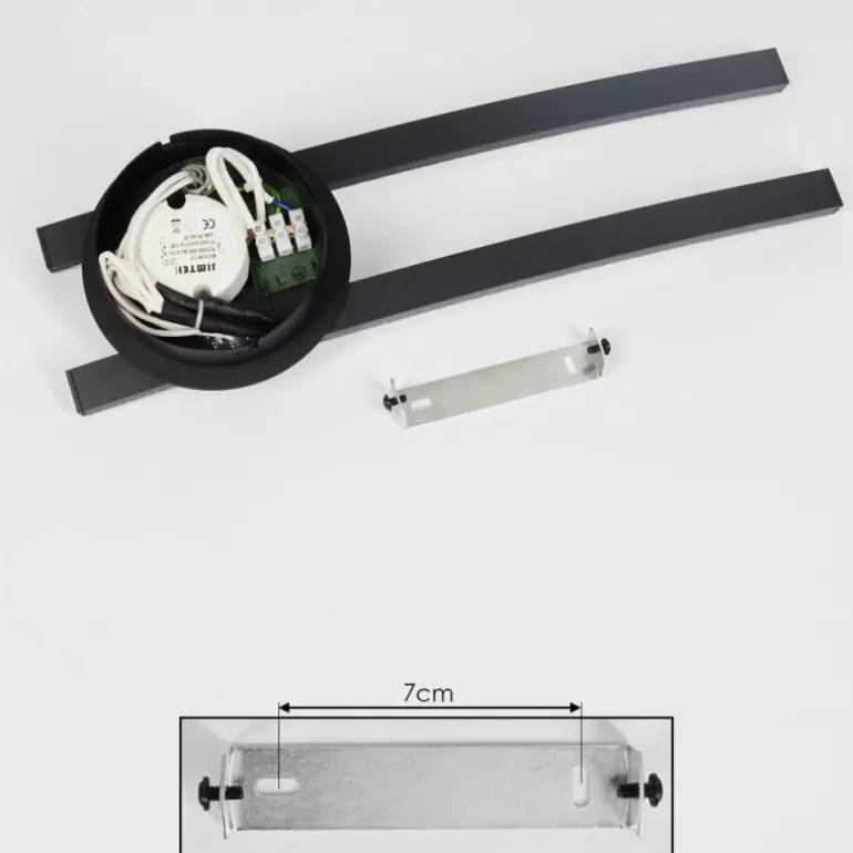 Plafonnier Rheinfelden LED Noir, 1 lumière