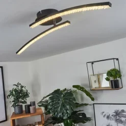 Plafonnier Rheinfelden LED Noir, 1 lumière