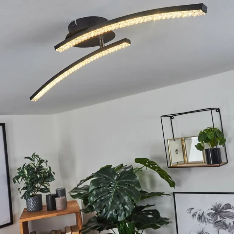 Plafonnier Rheinfelden LED Noir, 1 lumière