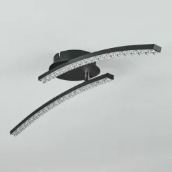 Plafonnier Rheinfelden LED Noir, 1 lumière