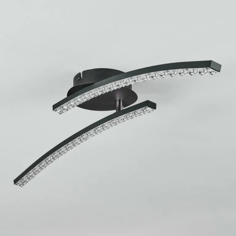 Plafonnier Rheinfelden LED Noir, 1 lumière