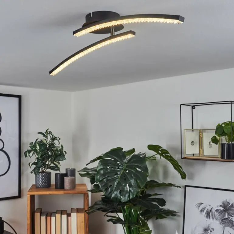 Plafonnier Rheinfelden LED Noir, 1 lumière