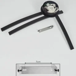 Plafonnier Rheinfelden LED Noir, 1 lumière