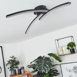 Plafonnier Rheinfelden LED Noir, 1 lumière