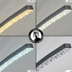 Plafonnier Rheinfelden LED Noir, 1 lumière