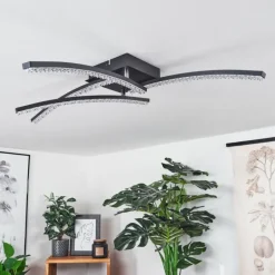 Plafonnier Rheinfelden LED Noir, 1 lumière