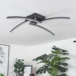 Plafonnier Rheinfelden LED Noir, 1 lumière