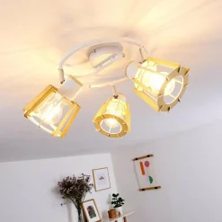 Plafonnier Rieti Blanc, 3 lumières