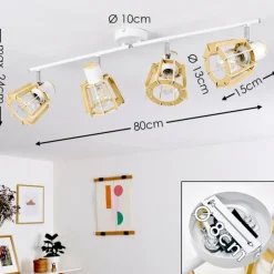 Plafonnier Rieti Blanc, 4 lumières