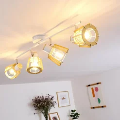 Plafonnier Rieti Blanc, 4 lumières