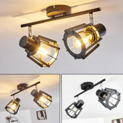 Plafonnier Rieti Noir, 2 lumières