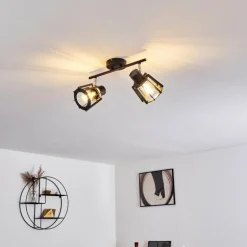 Plafonnier Rieti Noir, 2 lumières