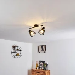 Plafonnier Rieti Noir, 2 lumières