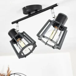 Plafonnier Rieti Noir, 2 lumières