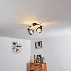 Plafonnier Rieti Noir, 2 lumières