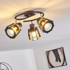 Plafonnier Rieti Noir, 3 lumières