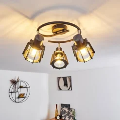 Plafonnier Rieti Noir, 3 lumières