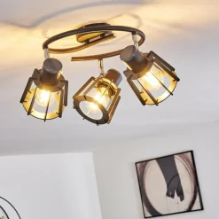 Plafonnier Rieti Noir, 3 lumières