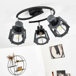 Plafonnier Rieti Noir, 3 lumières