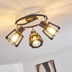 Plafonnier Rieti Noir, 3 lumières