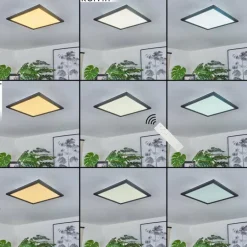 Plafonnier Ringuelet LED Noir, Blanc, 1 lumière, Télécommandes