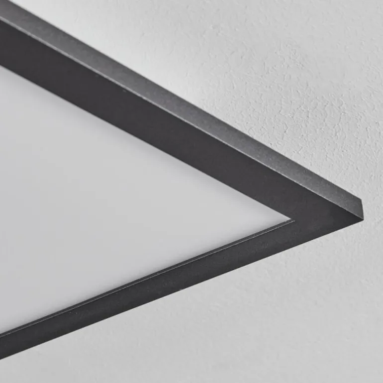 Plafonnier Ringuelet LED Noir, Blanc, 1 lumière, Télécommandes