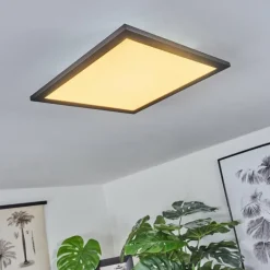 Plafonnier Ringuelet LED Noir, Blanc, 1 lumière, Télécommandes